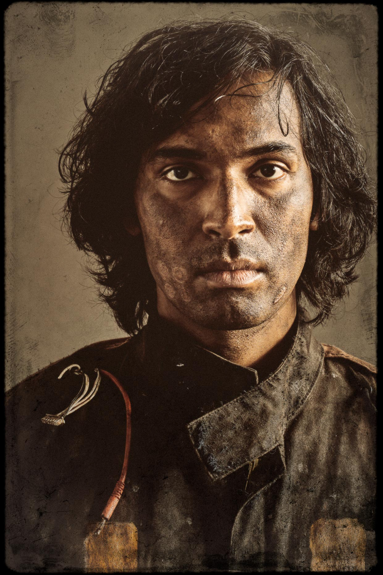 Character Portrait of actor Amitesh Prasad as Fourteen, one of 9 main characters. Introducing the apocalyptic world of the Bad Choices Project, a cinematic visual screenplay and personal project by Andy Batt.