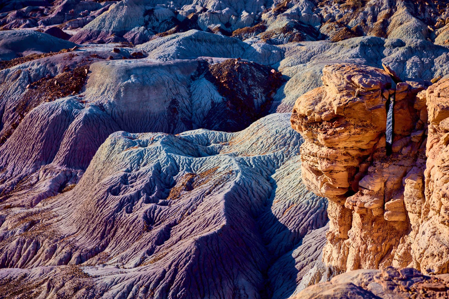 Keyhole notch at Blue Mesa, in the Petrified Forest National Park-landscape by Andy Batt